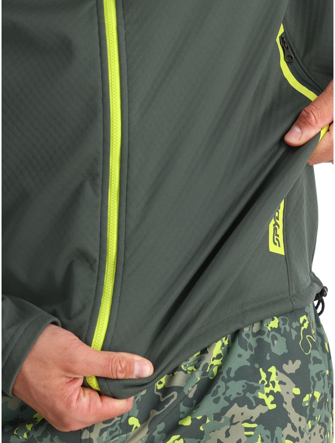 Gridweb Shellfleece Hoodie vest heren