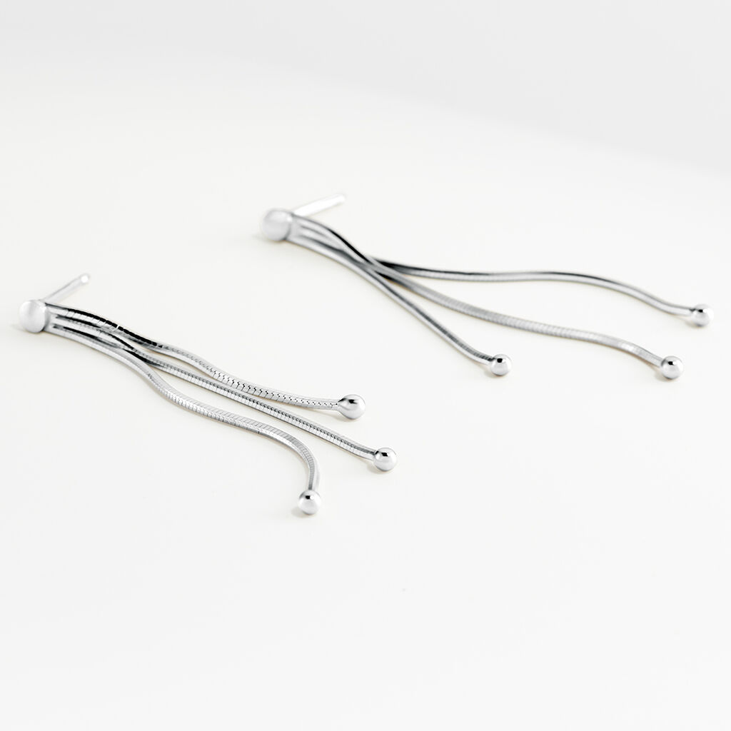 Boucles D'oreilles Pendantes Giorgia Argent Blanc