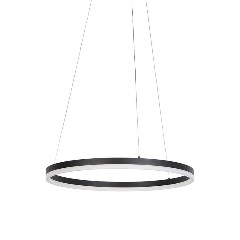 Design hanglamp zwart 60 cm incl. LED 3-staps dimbaar - Anello