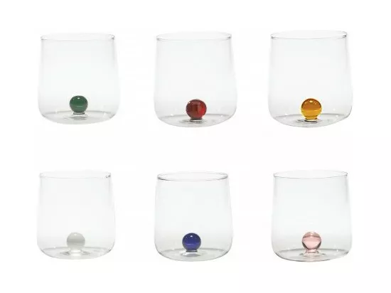 Set de 6 verres borosilicate Bilia Tumbler Zafferano Couleurs Assorties