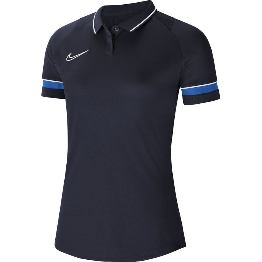 Nike Polo Dri-FIT Academy 21 - Bleu Foncé/Blanc/Bleu Femme