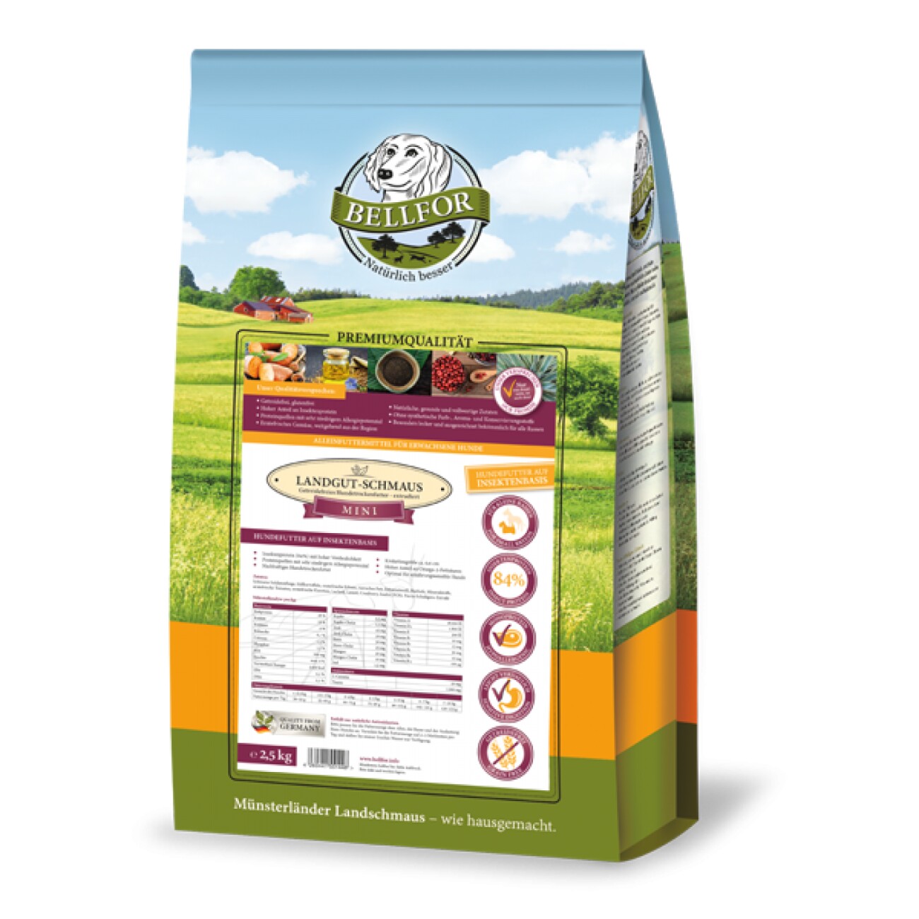 Bellfor Sparset mit Trockenfutter für ernährungssensible, kleine Hunde mit Übergewicht