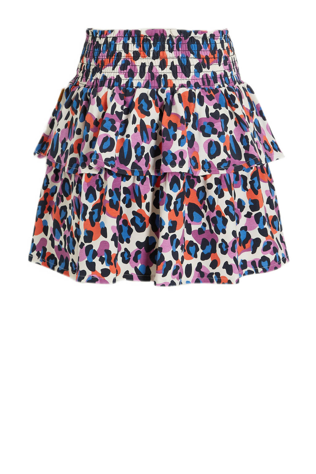 Orange Stars rok Peggy met panterprint multi