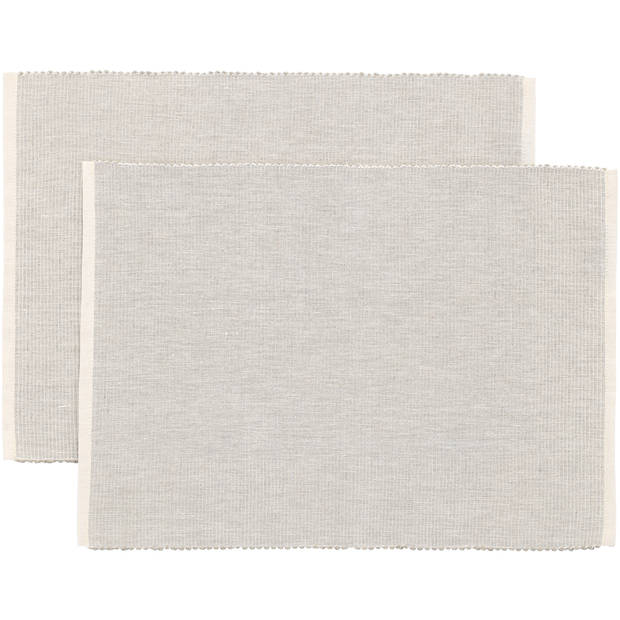 Blokker Placemat Como - 30x45 cm - 2 stuks - Beige