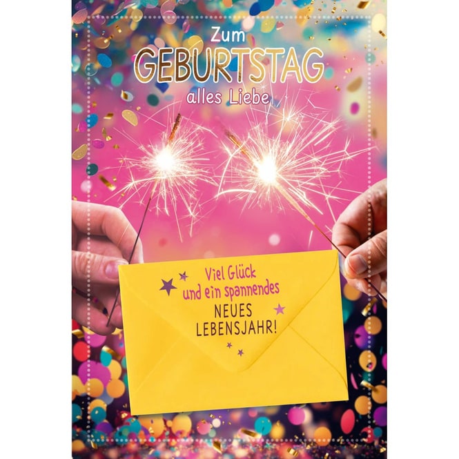 Geburtstagskarte für Geldgeschenk - Zum Geburtstag alles Liebe
