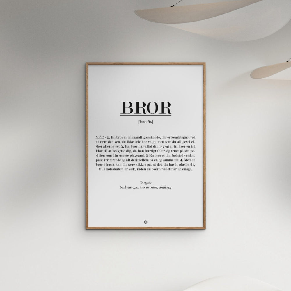 Køb Poster & Frame Citatplakat - Bror Definition