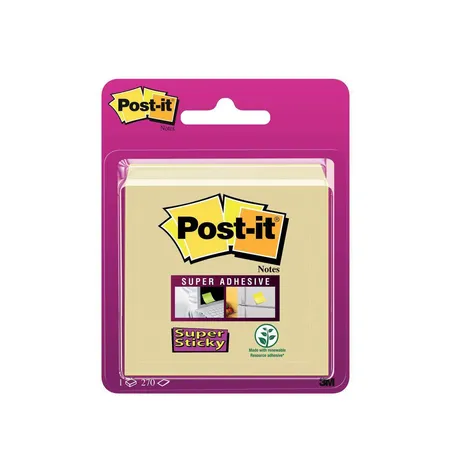 Post-it® Super Sticky Würfel gelb, 1 x 270 Blatt