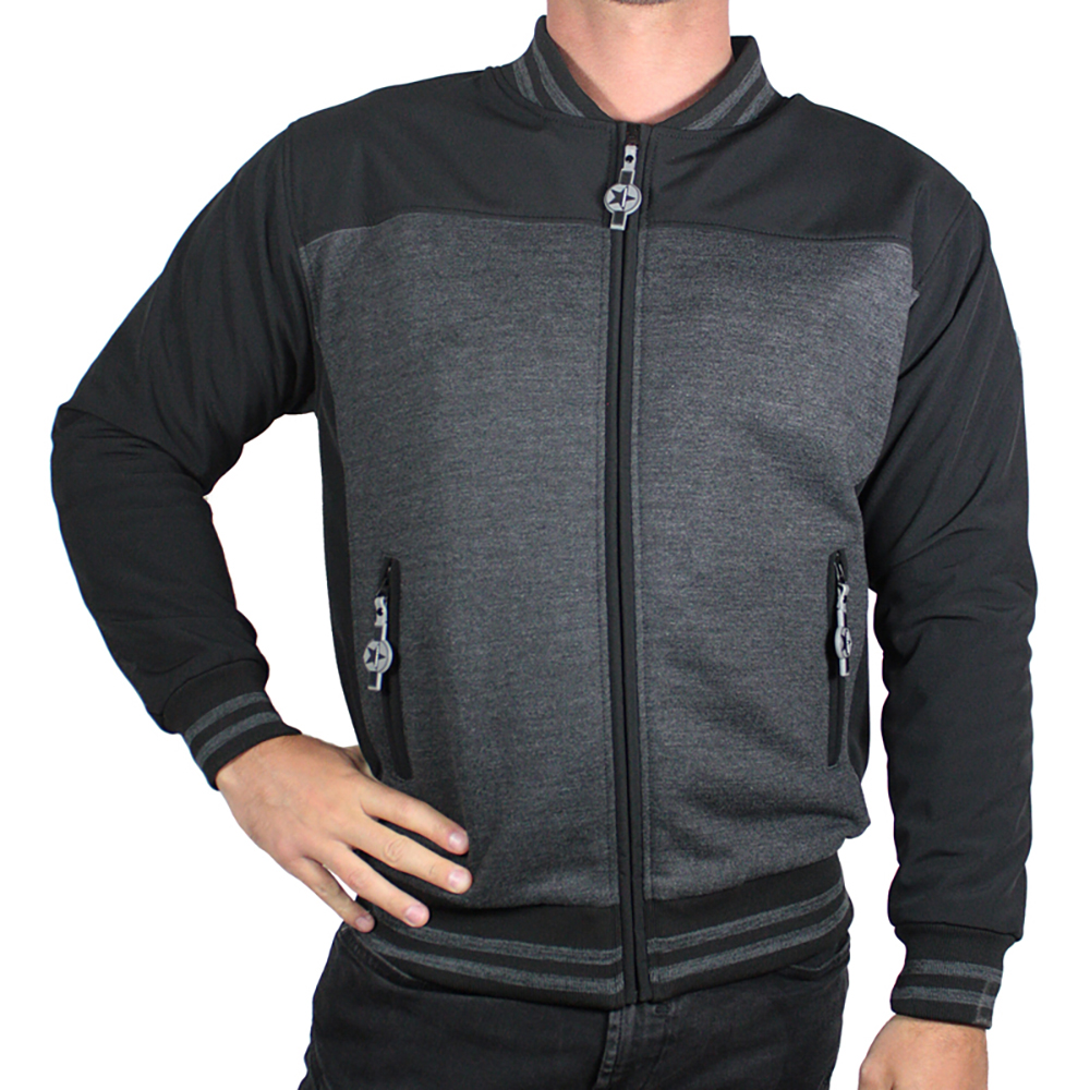 Harisson - Blouson Bear Noir / Gris
