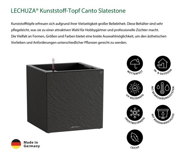 LECHUZA® Kunststoff-Topf Canto Slatestone