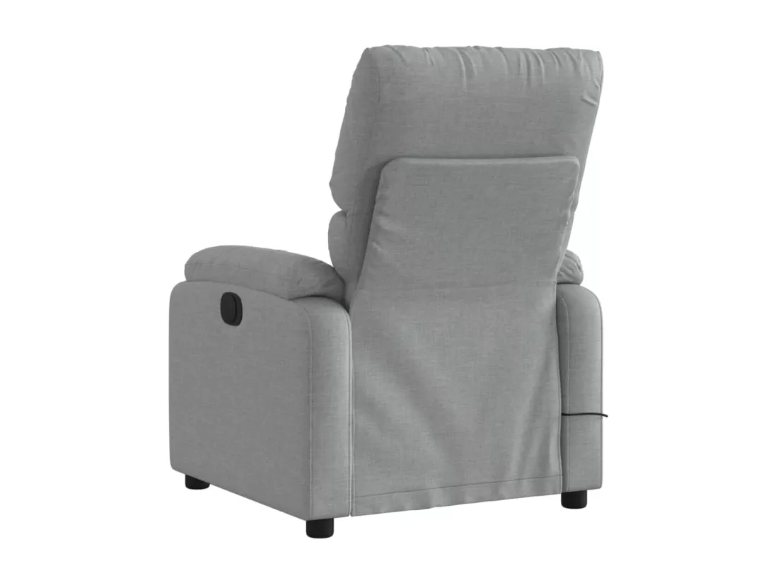 Fauteuil de massage inclinable Gris clair Tissu
