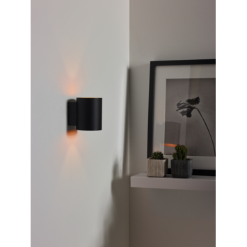 Lucide XERA wandlamp Ø 8 cm Zwart