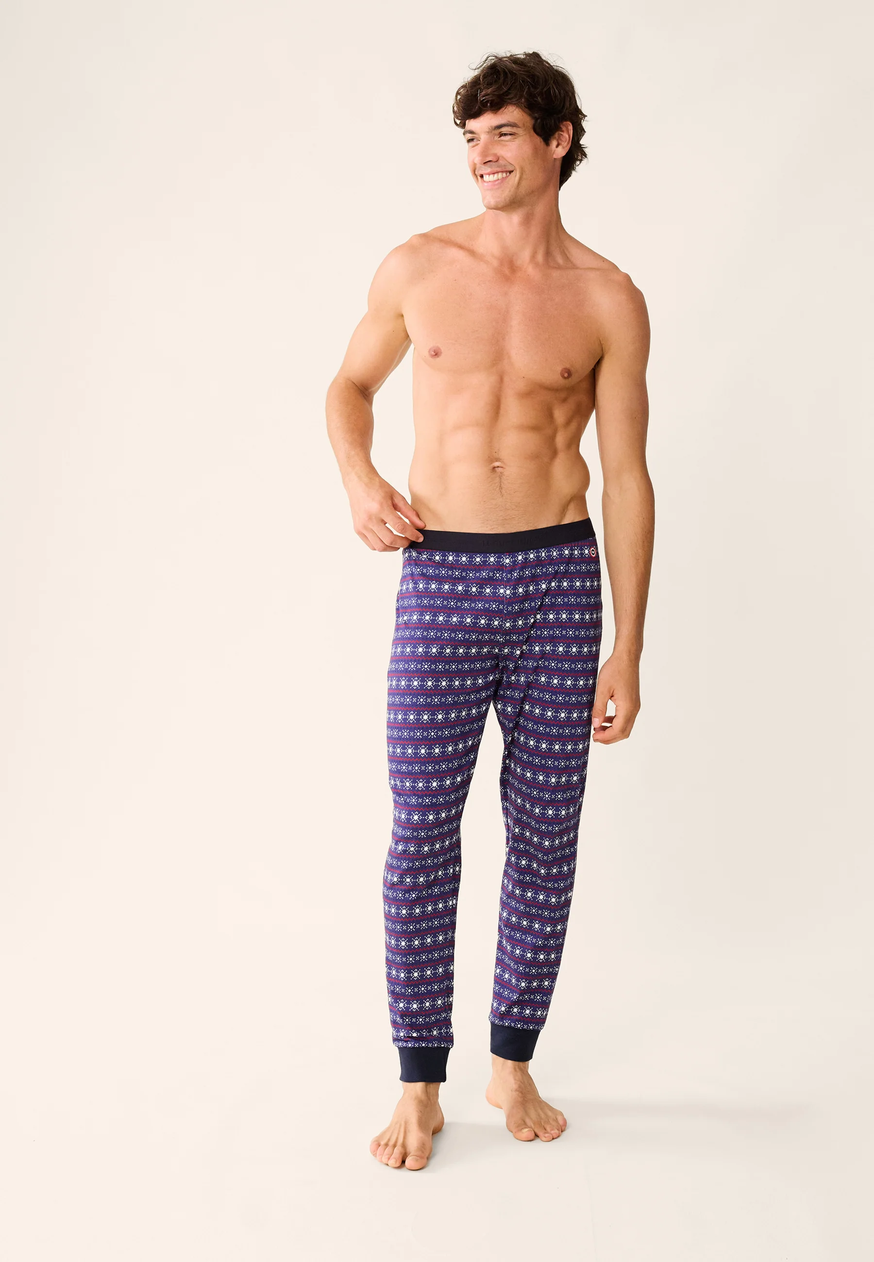 Bas de pyjama en  coton-Manu Flocon