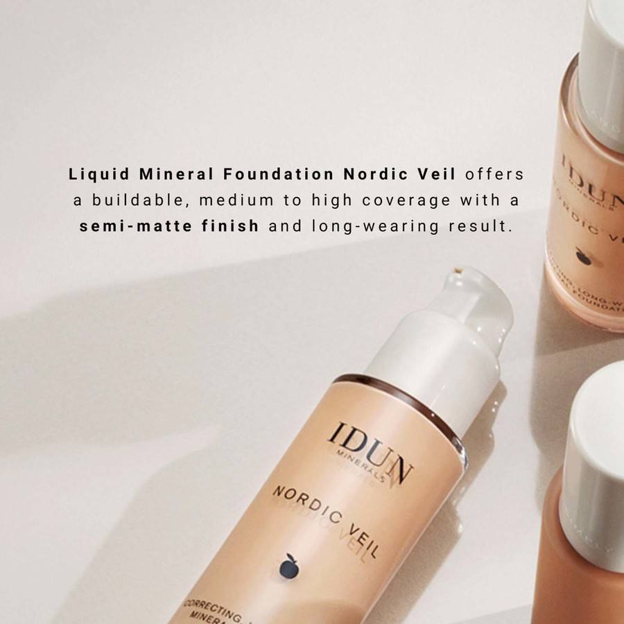 IDUN Minerals Nordic Veil Correcting Long Wearing Mineral Foundation Freja 26ml