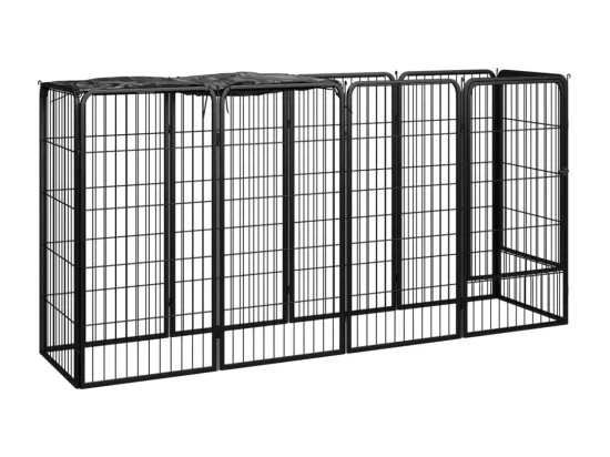 Parc pour chien 10 noire 200 x 50 x 100 cm 02_0043601