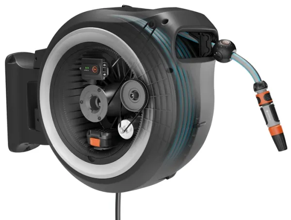 Gardena Batteridrevet Vægslangeboks PowerRoll 40 meter - Solo - SOLO