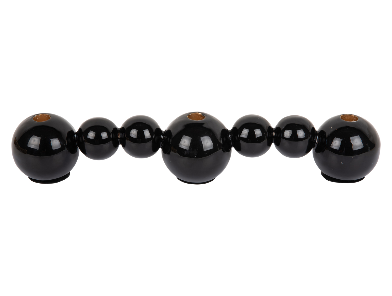Candle holder Bubbles straight enamel black