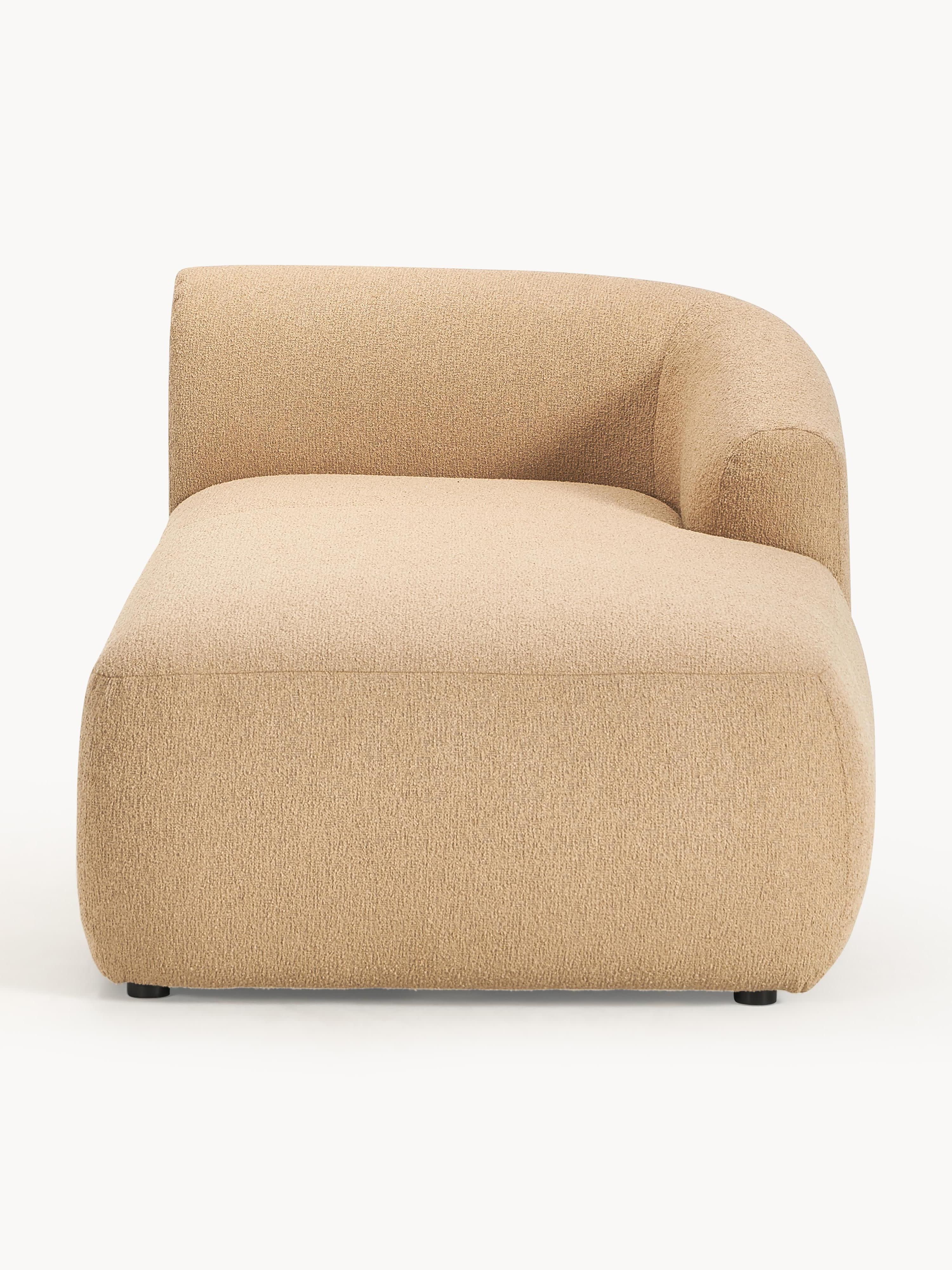 Chaise longue hoekmodule Sofia uit bouclé
