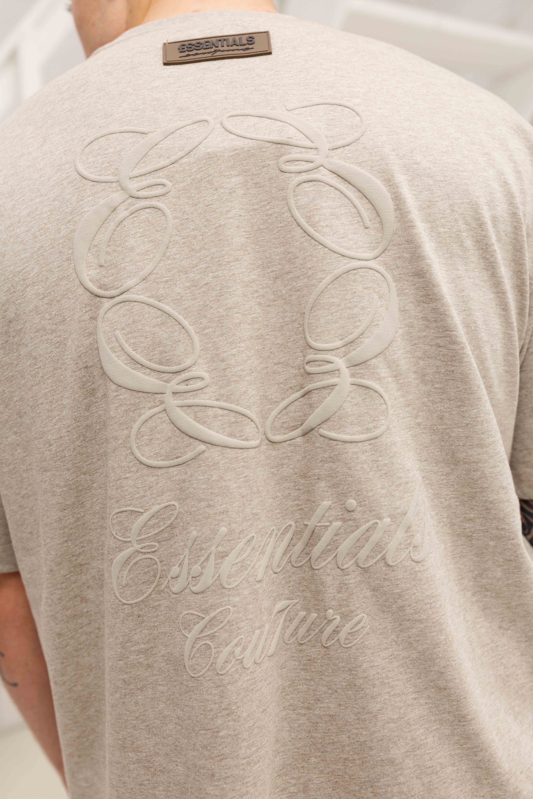 Cou7ure Essentials Classic Logo T-Shirt Heren Lichtbruin