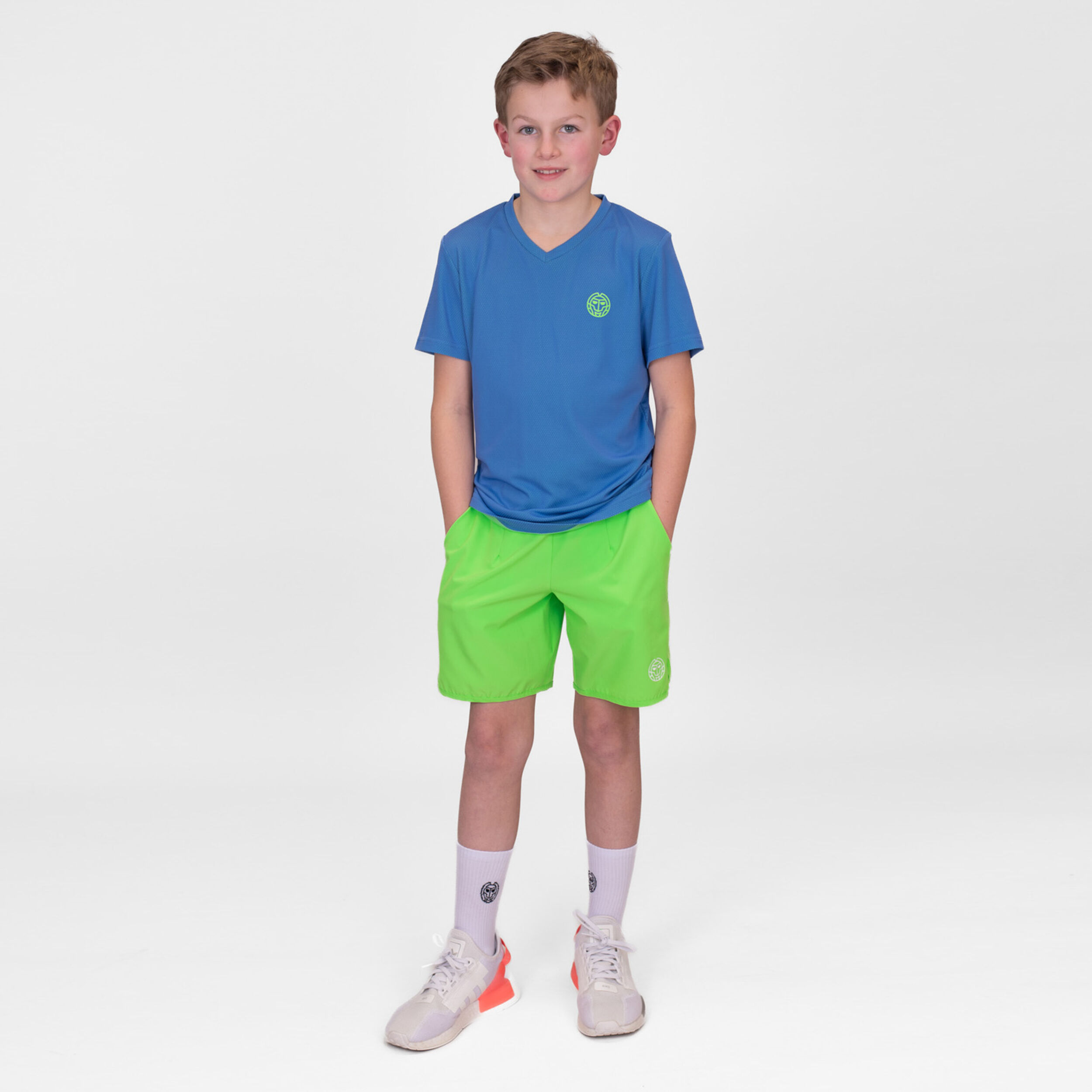 BIDI BADU Crew Shorts Garçons - Vert Fluo