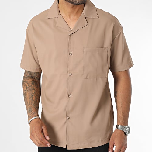 Chemise Manches Courtes Marron