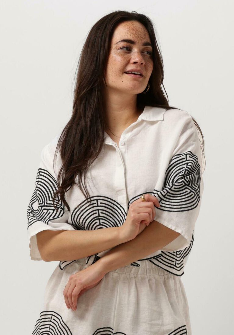 GREEK ARCHAIC KORI witte greek archaic kori blouse 250021