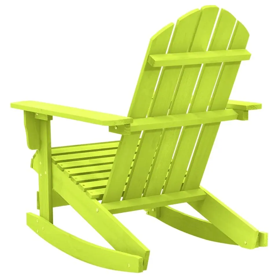vidaXL - Schommelstoel Adirondack - Groen - Hout