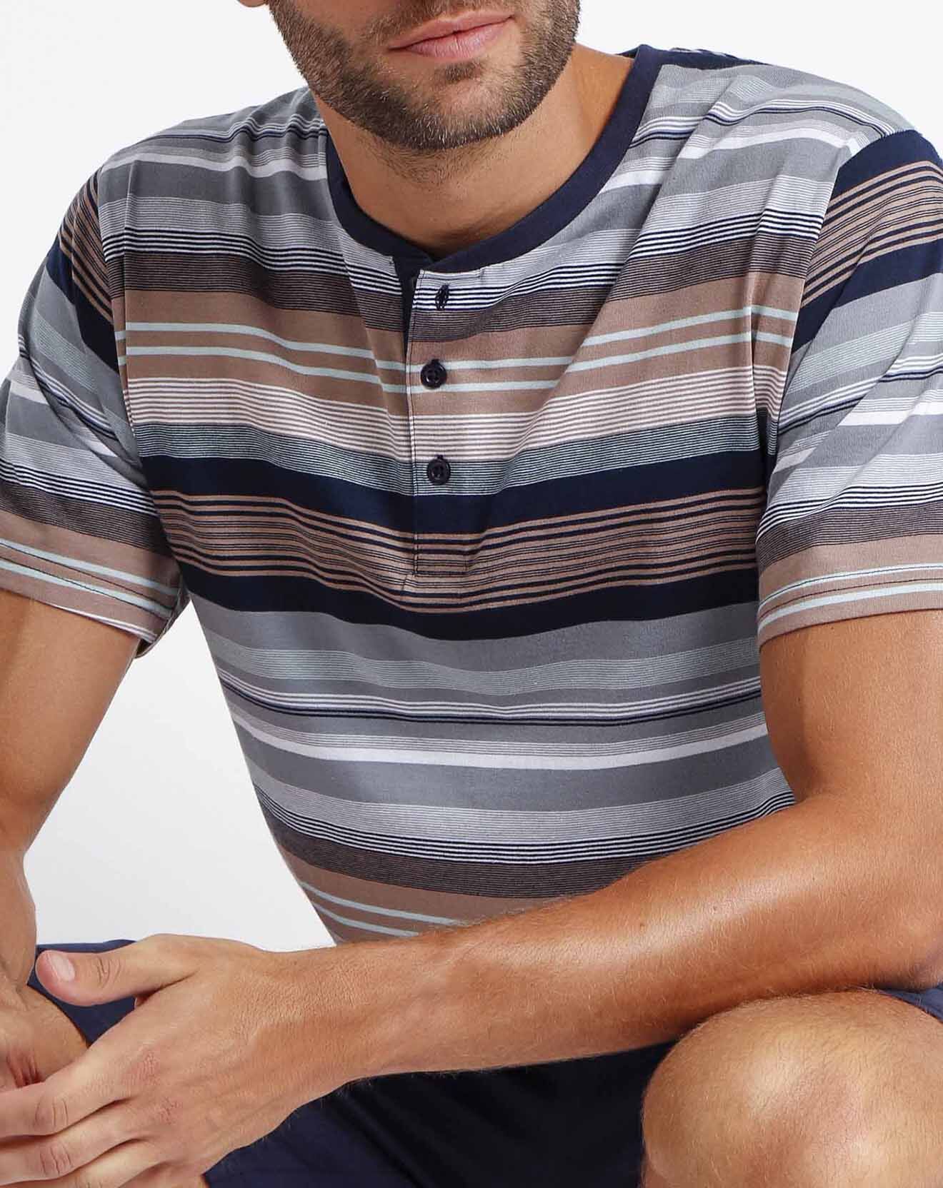 Antonio Miro Pyjama T-Shirt & Short Dimitri bleu