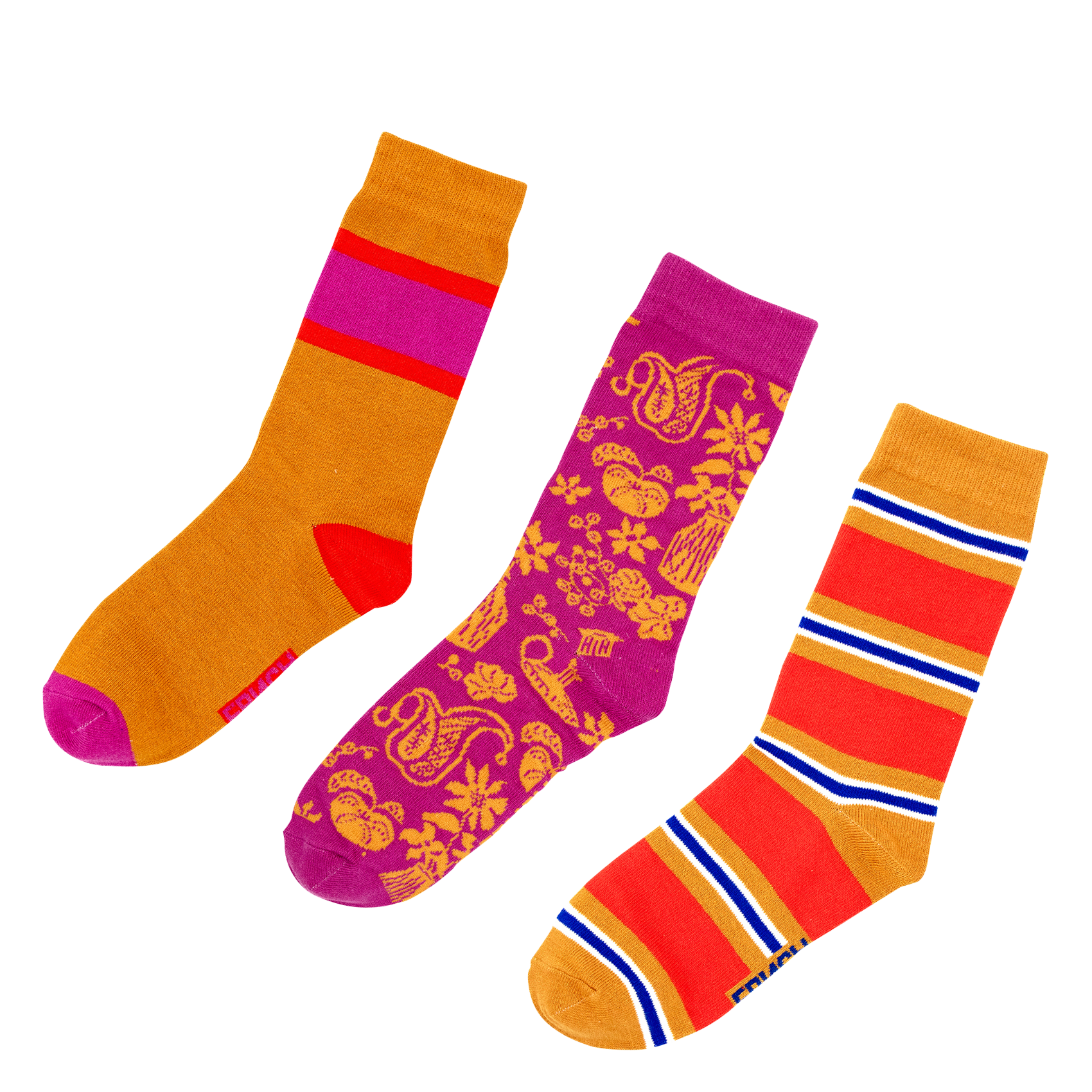IVETE - Lot de trois paires de chaussettes en coton mélangé | Violet