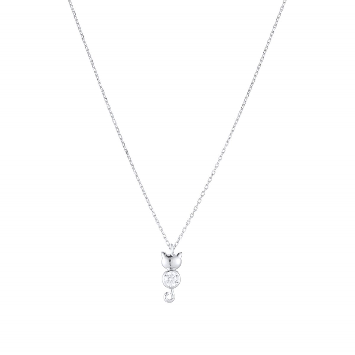 Collier Chat Argent 925