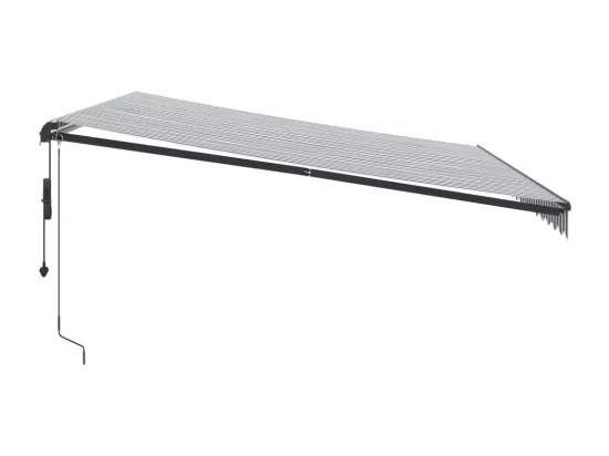Auvent rétractable automatique avec LED anthracite et blanc