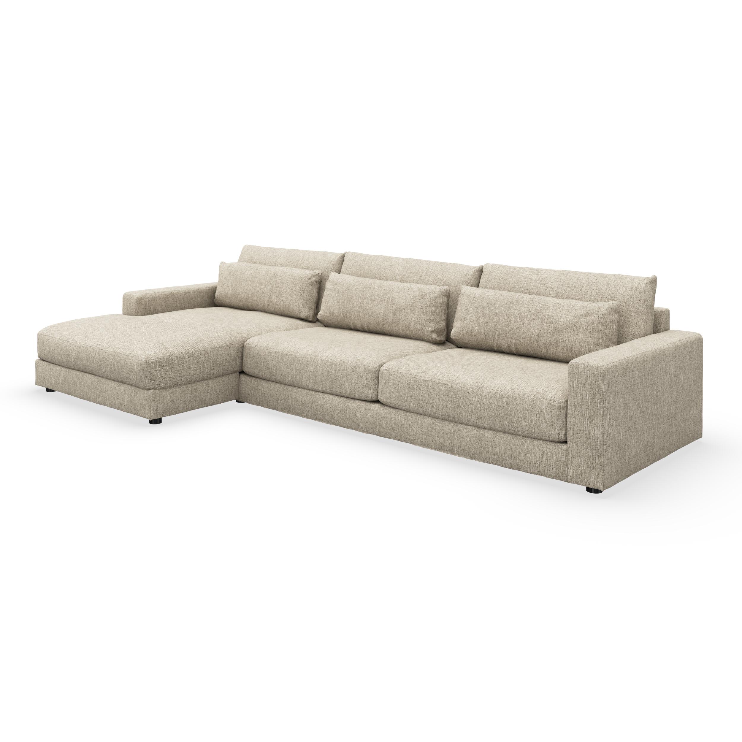 Halmstad venstrevendt sofa med chaiselong