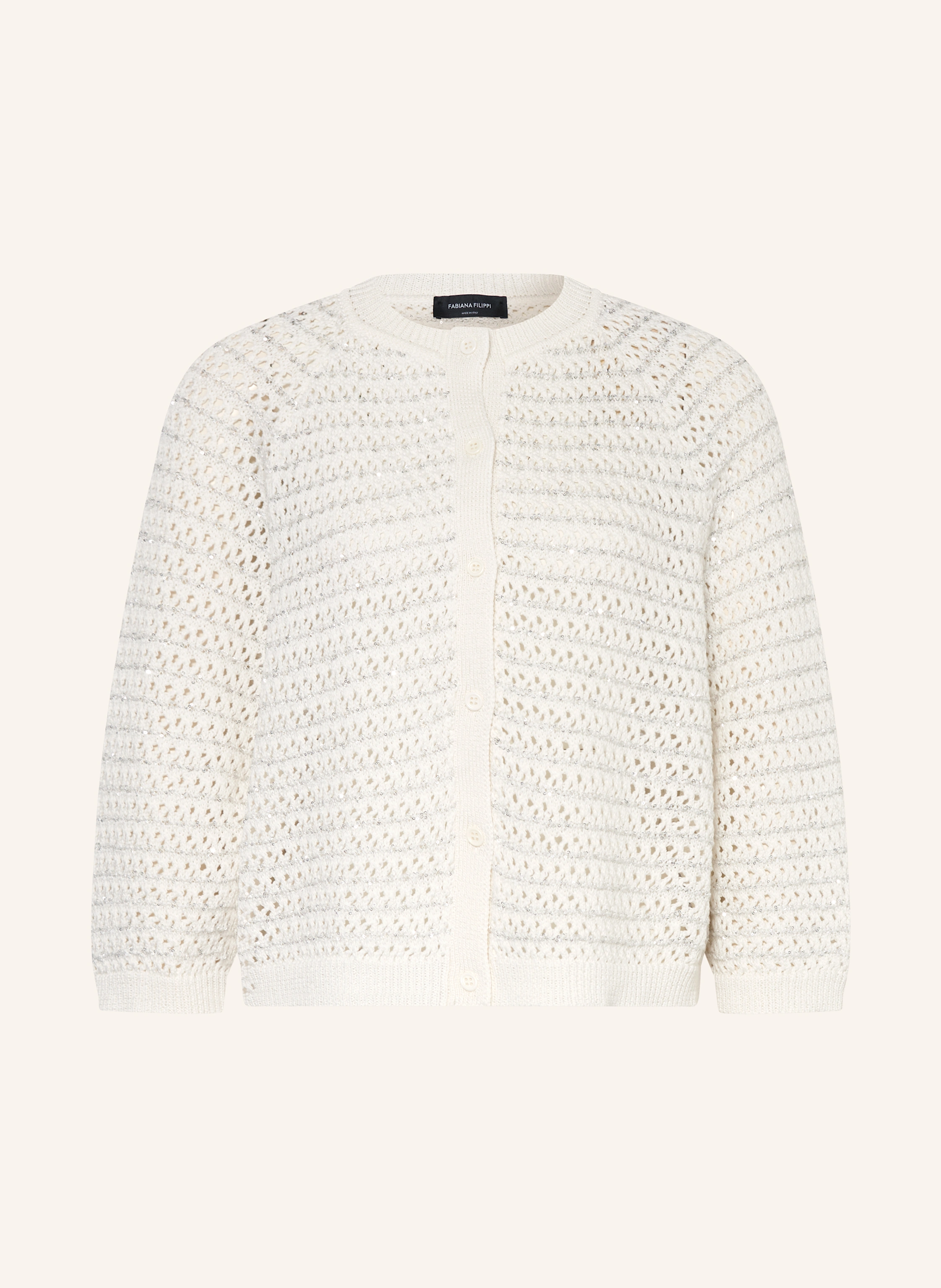 FABIANA FILIPPI Häkeljacke mit Glitzergarn