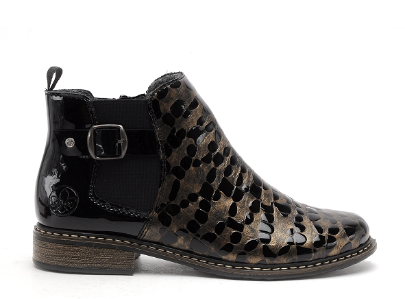 Rieker boots bottine plates femme z4965 noir