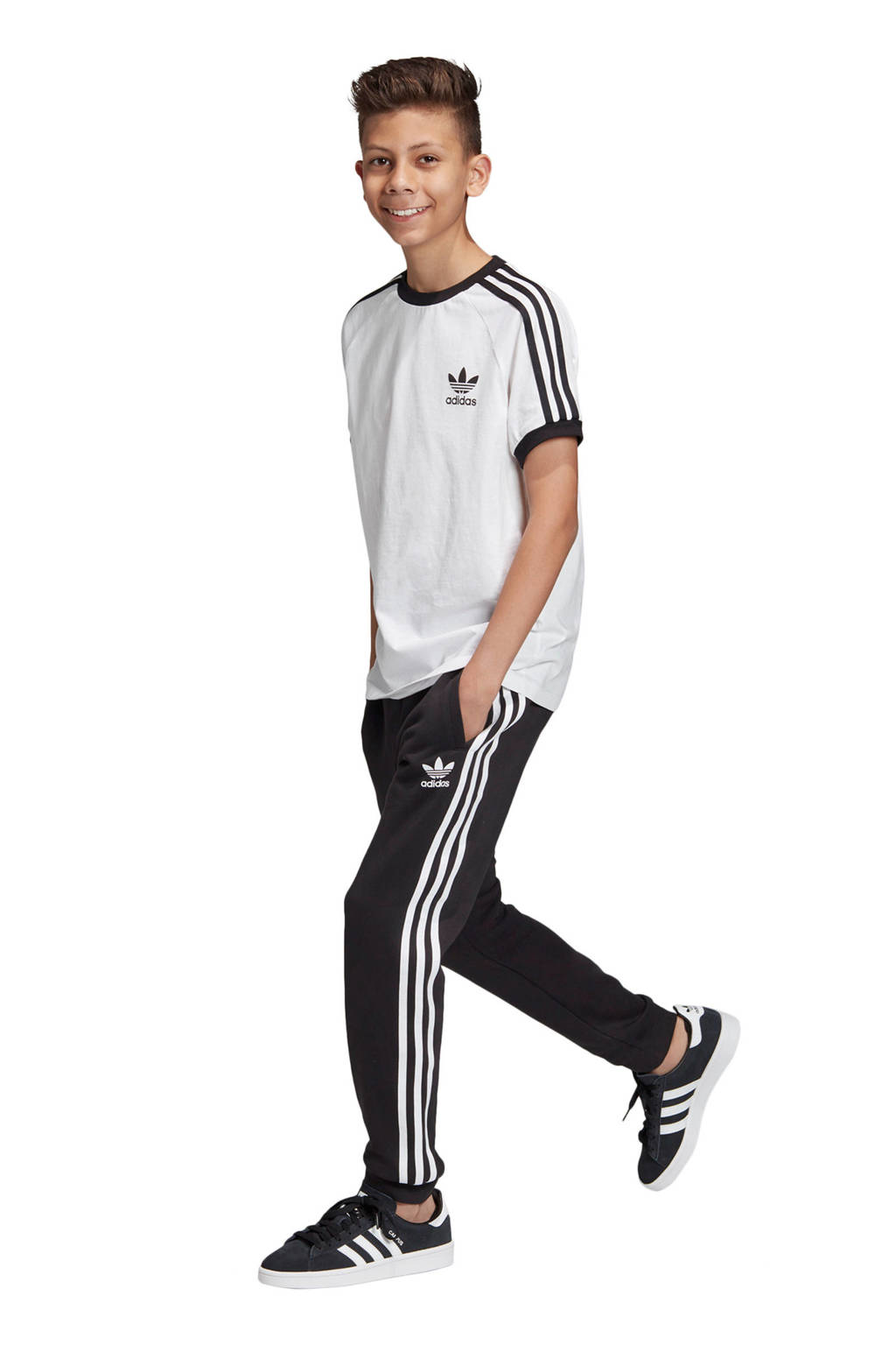 adidas joggingbroek Trefoil zwart/wit