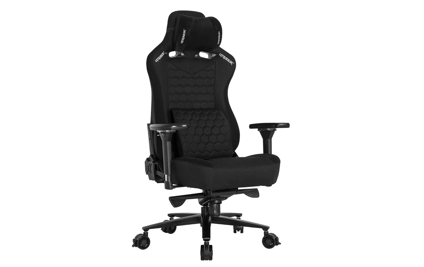Gaming-Stuhl Throne Schwarz<br>Gaming-Stuhl aus Stoff mit 140 kg Belastbarkeit