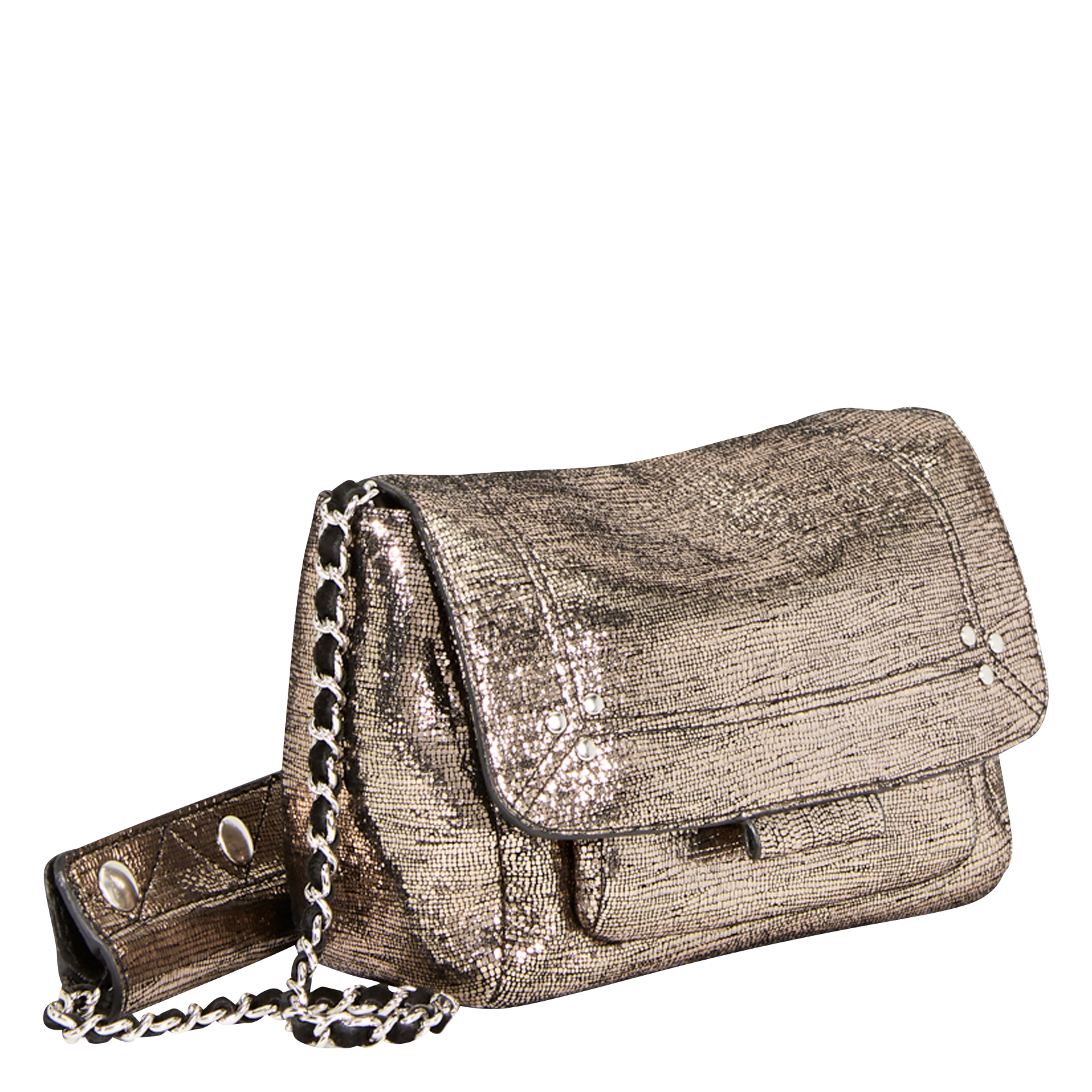 LULU S - Mini sac bandoulière en cuir| Doré