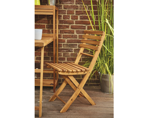 Siena Garden 2-zits balkonset bestaande uit: 2 stoelen, tafel, naturel hout