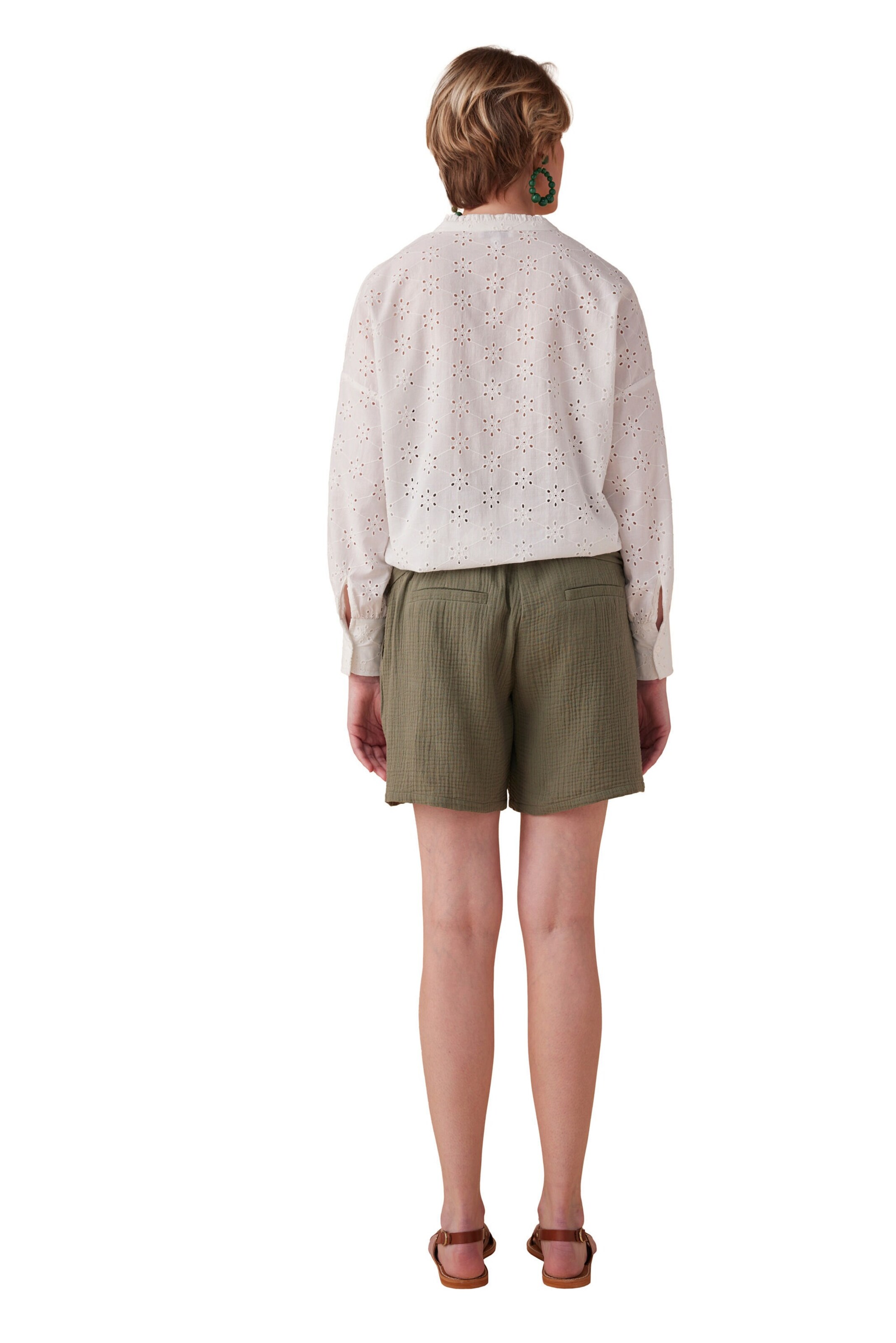 Envie de Fraise Umstands-Shorts , Musselin olivgrün