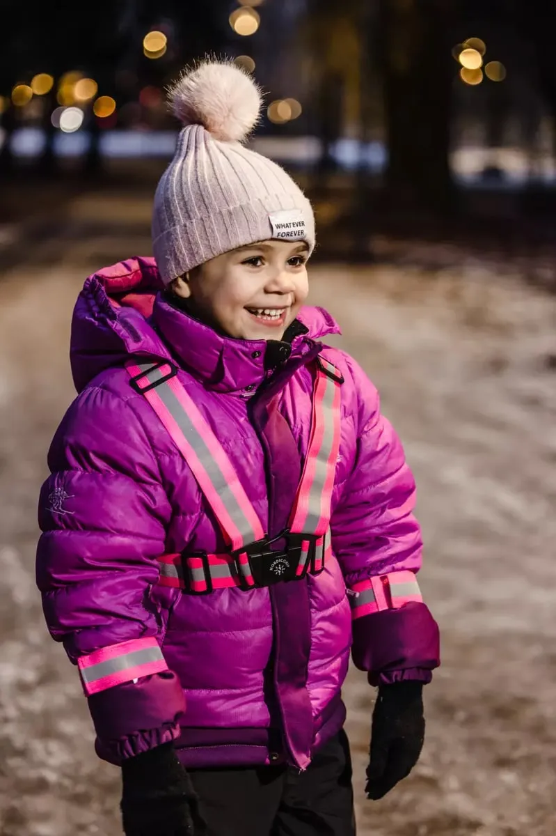 Nordic Grip Kids' Reflective Cross Belt Incl. 2 Band Pink