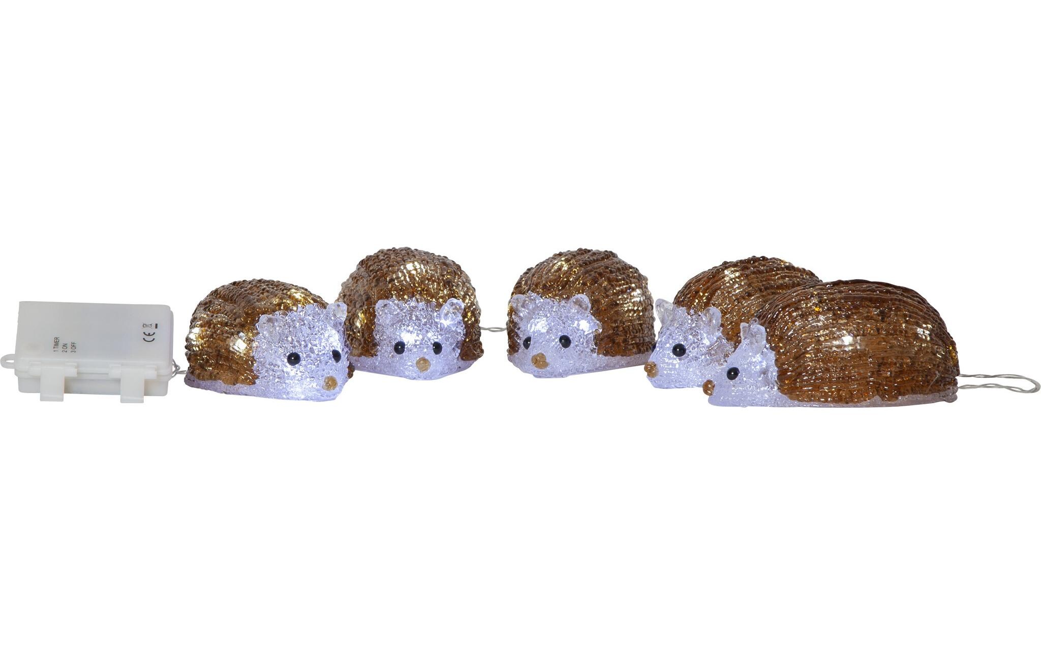 LED-Figur Crystalo Igel Set, 6.5 cm, BraunIgel 5er Set
