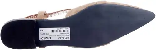 Babouche beige/camel Leonore-2 - maat 43 slingback beige/camel - maat 43 Calandschoen
