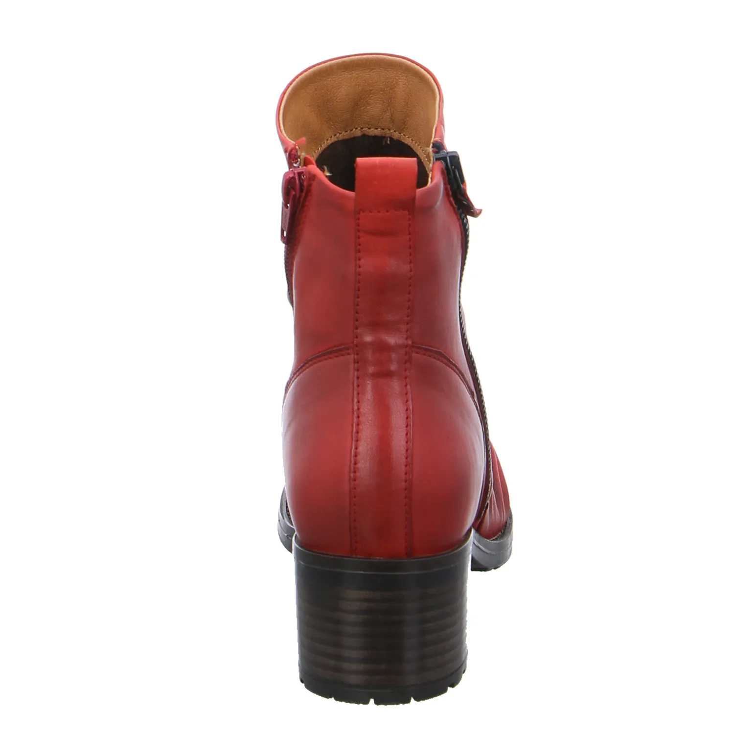 SCHUHENGEL Stiefelette Rot Leder