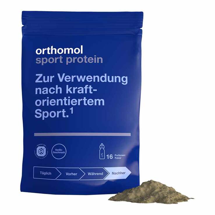 Orthomol Sport Protein Pulver Vanille, 640 g