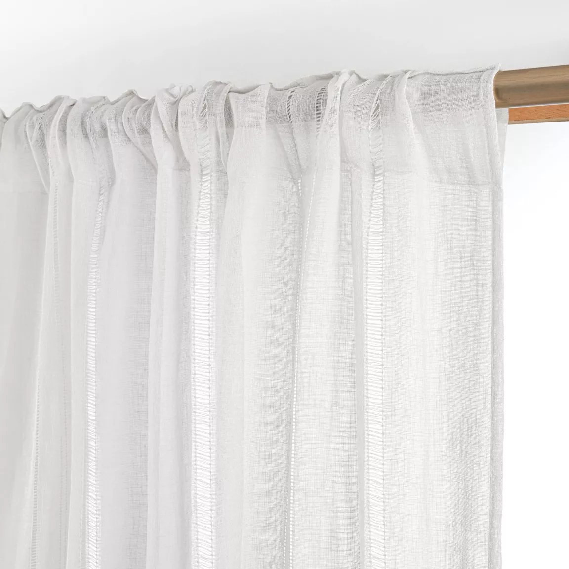 Voilage galon fronceur (140 x 240 cm) Léontine Blanc
