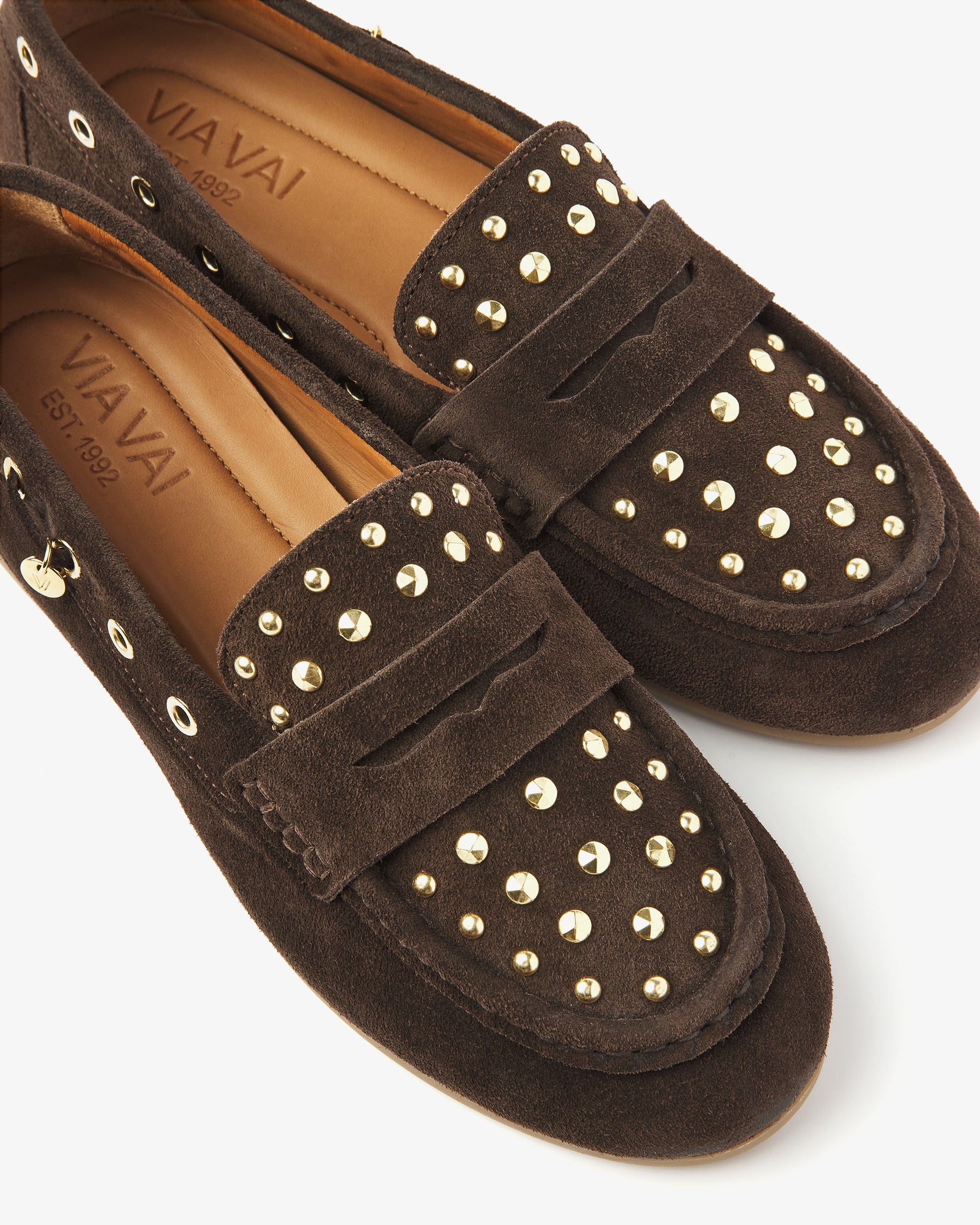 VIA VAI bruine dames loafers June Macy