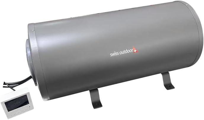 SWISS OUTDOOR S.O. Camper Warmwasserboiler 10 Liter 12V 200W mit LCD Display Bedienelement Wohnwagen Wohnmobil Boiler Wasserversorgung Wasserboiler Warmwasser