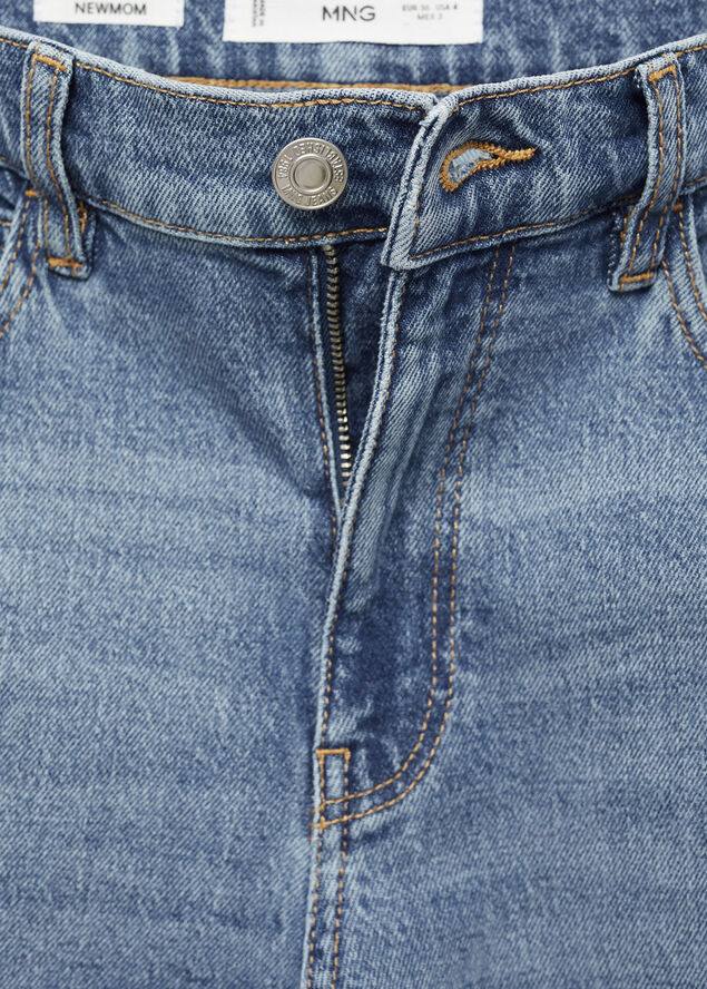 MANGO Jeans Newmom comfort high rise Open blue