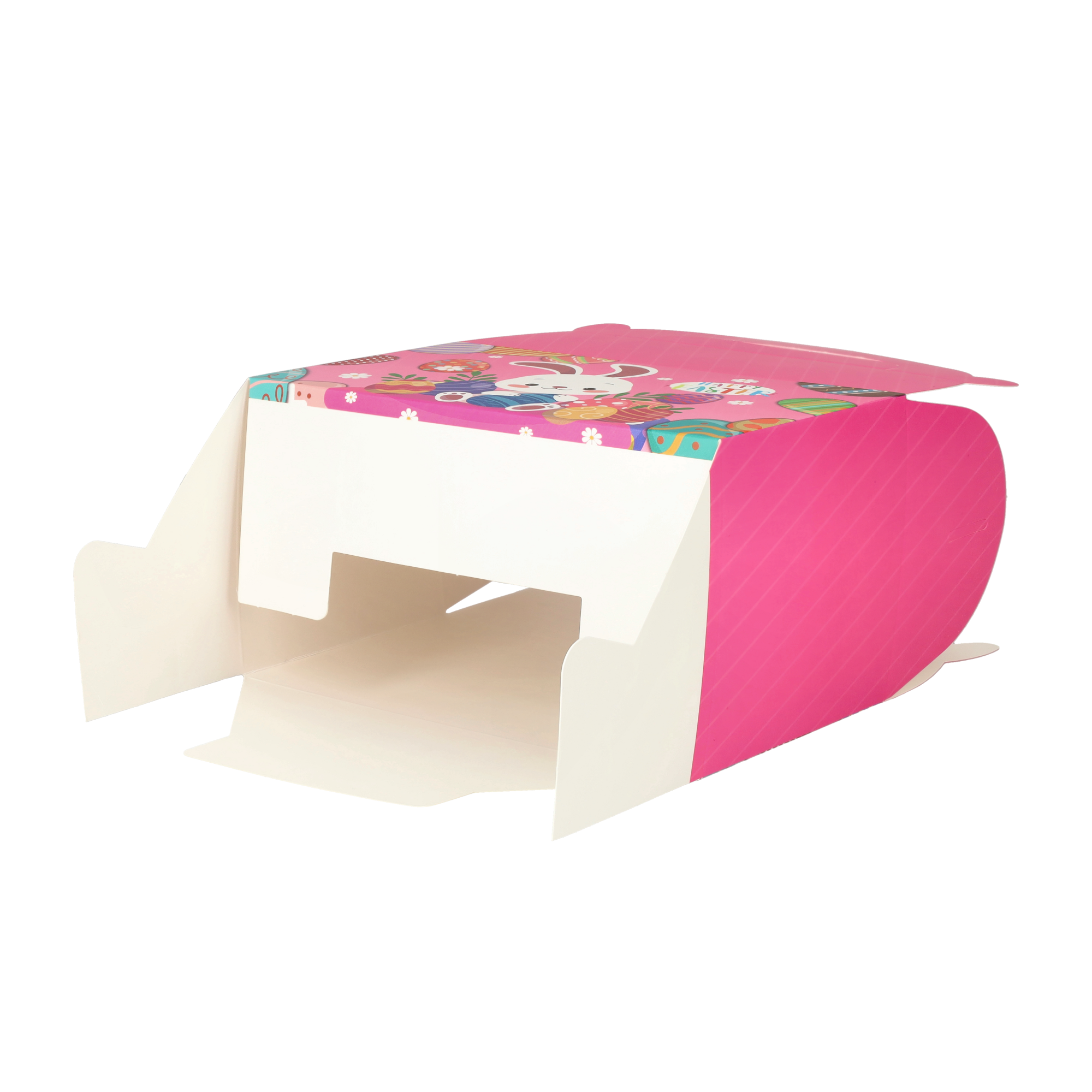 (16x9cm) Papier Osternest Kinder Osterhasen Tüte Candy Gift Box Geschenktasche Mitbringsel - Pink