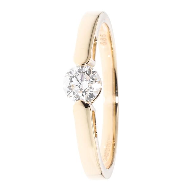 Brillant-Ring, 0,50 ct., SI, Zertifikat, Gold 585
