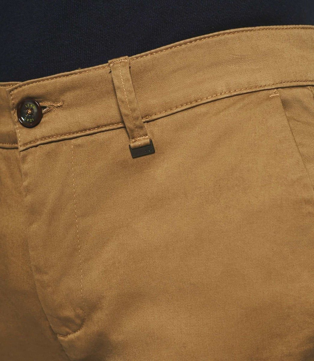 Pantalon chino slim camel VANAMA